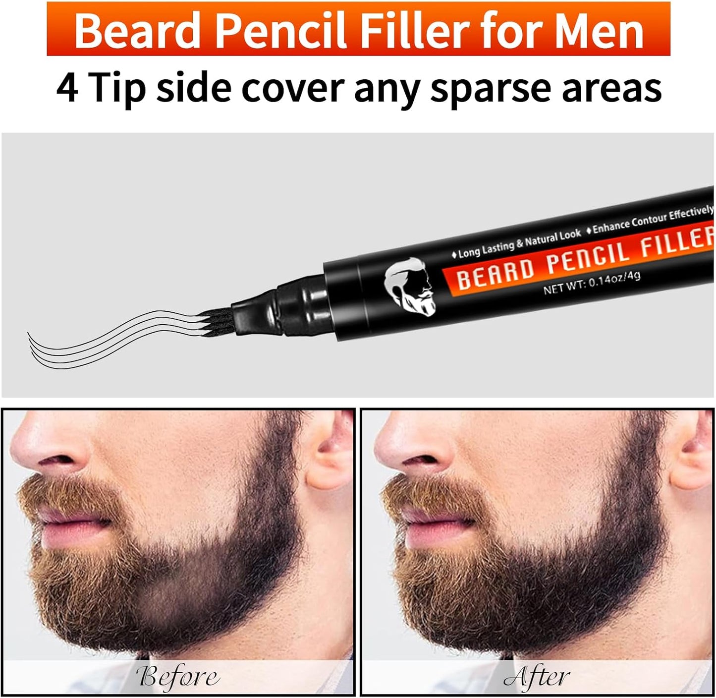 Beard Shaper for Men Beard Shaping Tools - Beard Template Guide, Professional Straight Edge Razor, 10 PCS Double Edge Blade, Barber Pencil, Beard Comb, 2 Stainless Steel Scissors Mustache Lineup Tools