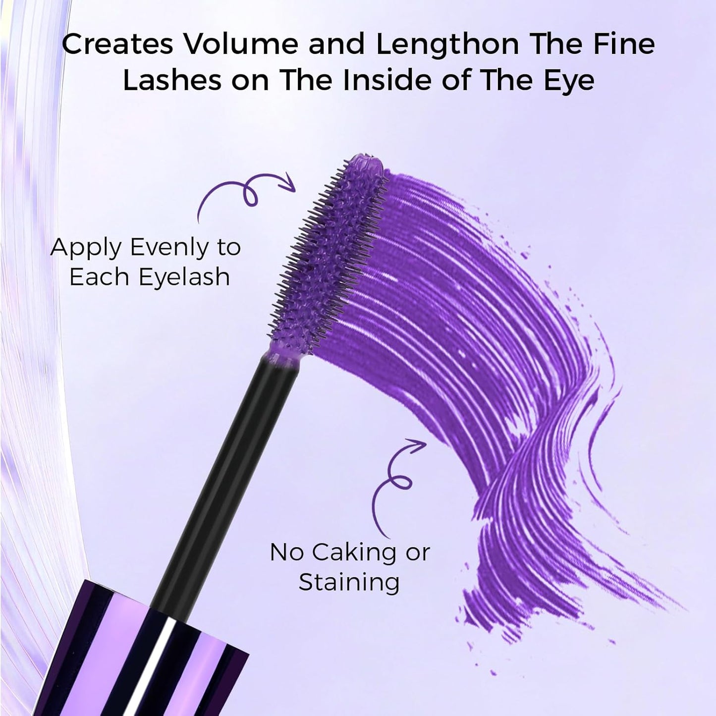 Blue & Purple Mascara for Eyelashes, 5D Colored Mascara 【Waterproof】【Natural Curling】【Lengthening Curling rimel de pestañas Volume】for Women Eye Makeup Cosplay & Parties