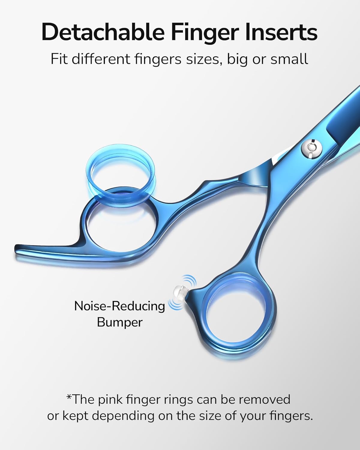 ULG Hair Cutting Scissors Thinning Shears Kit Professional Barber Hairdressing Texturizing Salon Razor Edge Scissor Japanese Stainless Steel 6.5 inch Blue