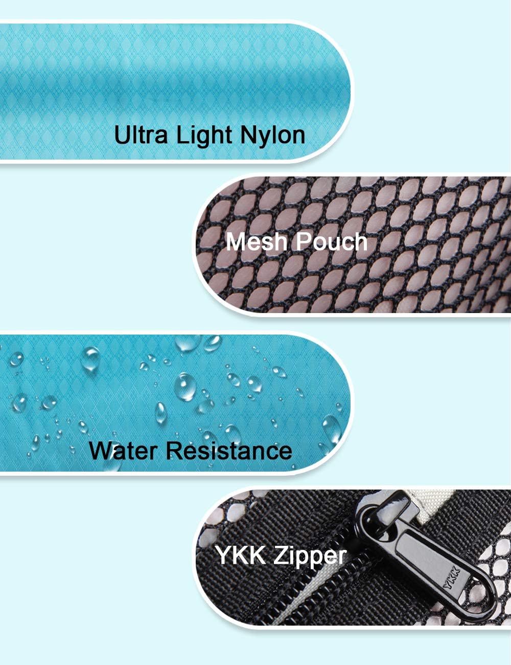 GOX Travel Toiletry Bag,Dopp Kit Case,Ultra-Light Cosmetics Bag Makeup Organizer (Turquoise)