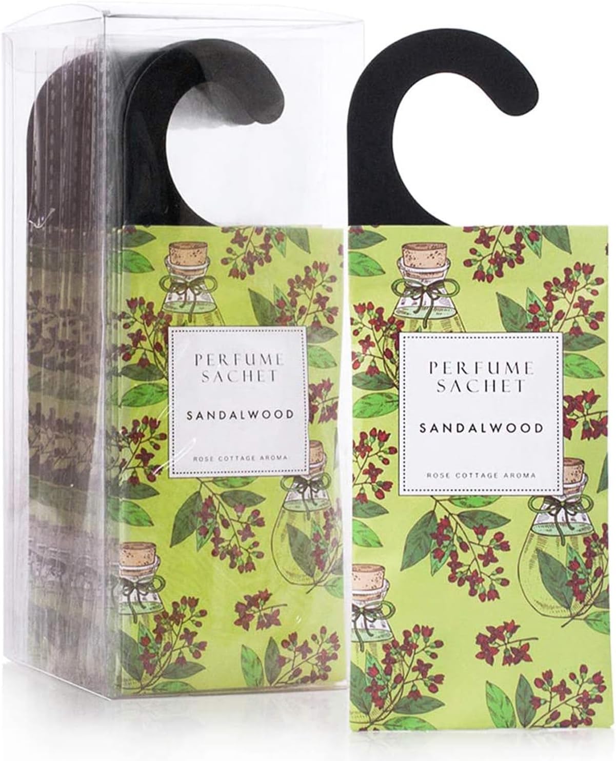 Large 12 Packs Sandalwood Hanging Closet Deodorizer Air Freshener Long Lasting Scented Sachets Smell Goods for House