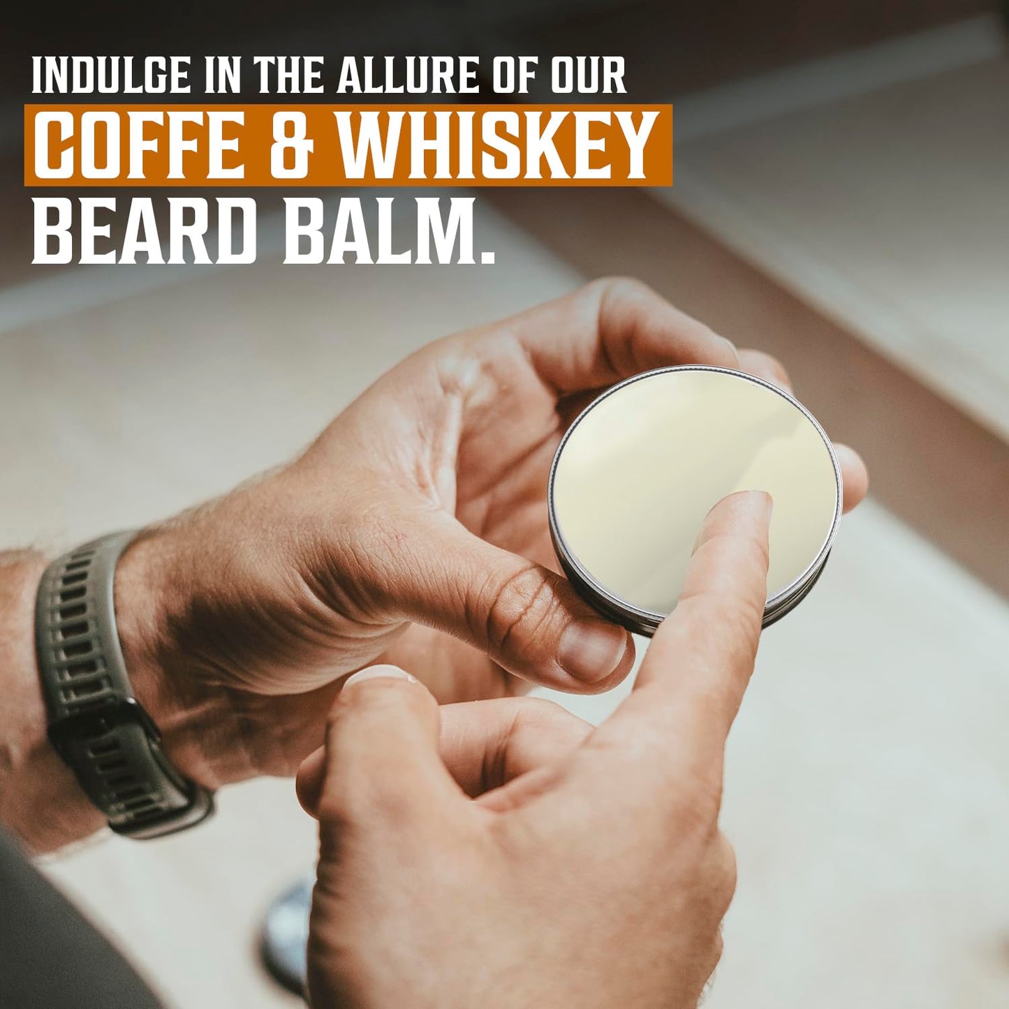 Viking Revolution Coffee Whiskey Beard Balm for Men - Beard Butter for Men with Argan Oil and Jojoba Oil Softener and Moisturizer Styling Balm (1 Pack, 2oz)