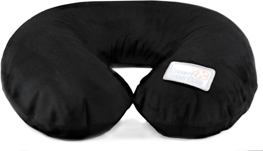 Wild Essentials Inflatable Travel Neck Pillow, U-Shape with Washable Soft Cover (Black)