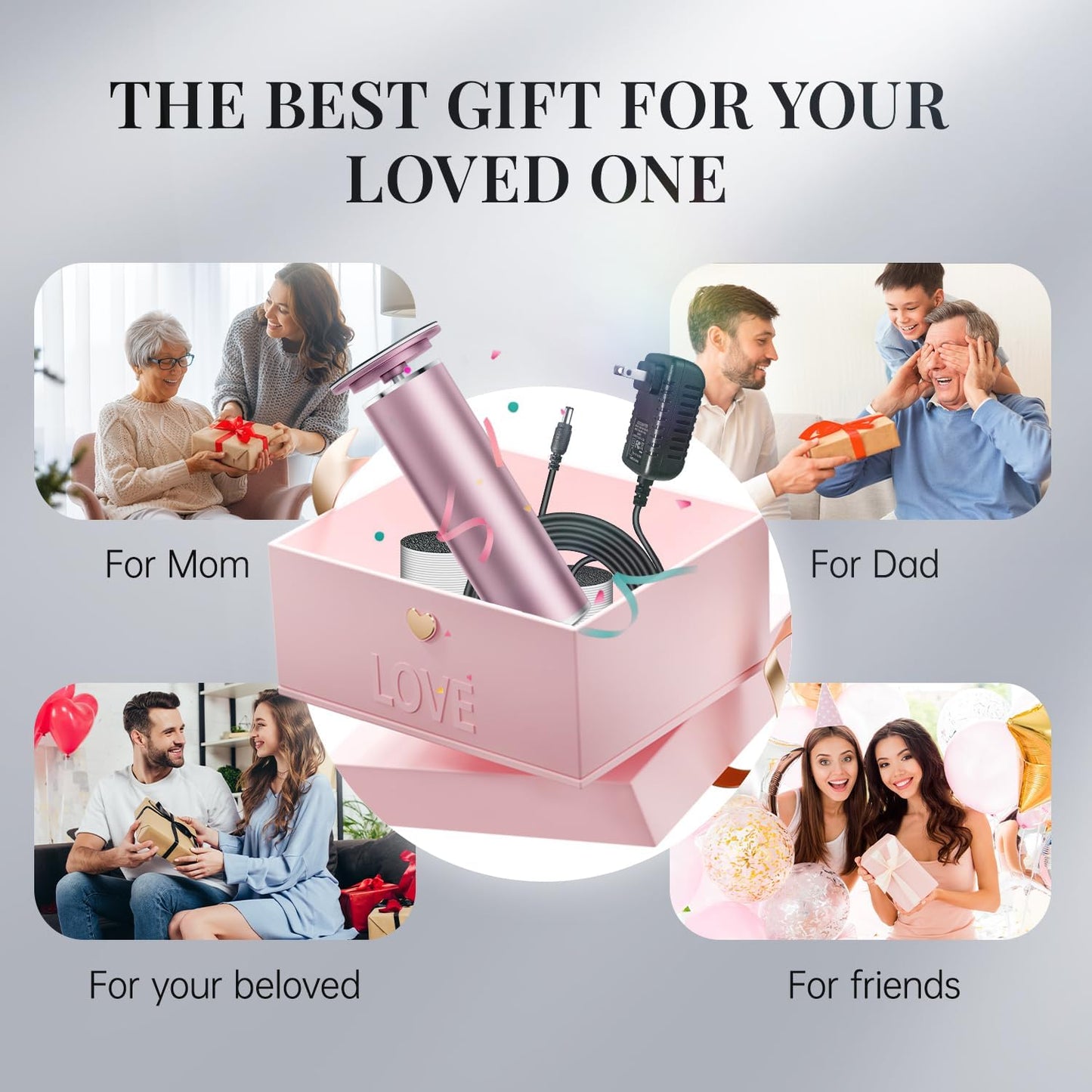 krofaue Electric Foot File Remover Callus - Professional Aluminum File Grinder Adjustable Pedicure Tools with 60pcs Sandpaper Disks for Dead Skin