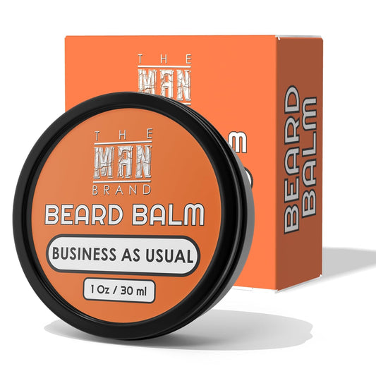 Business As Usaul Leave In Beard Balm for Men - Natural Beeswax Based Conditioning Formula for Styling and Care (1 Ounce, Business As Usual)