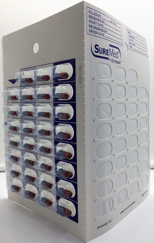 6 Cards 6 Blisters for 31 Day Monthly Cold Seal Pill Storage, Summer Camps, Pharmacists, Cargivers (6)