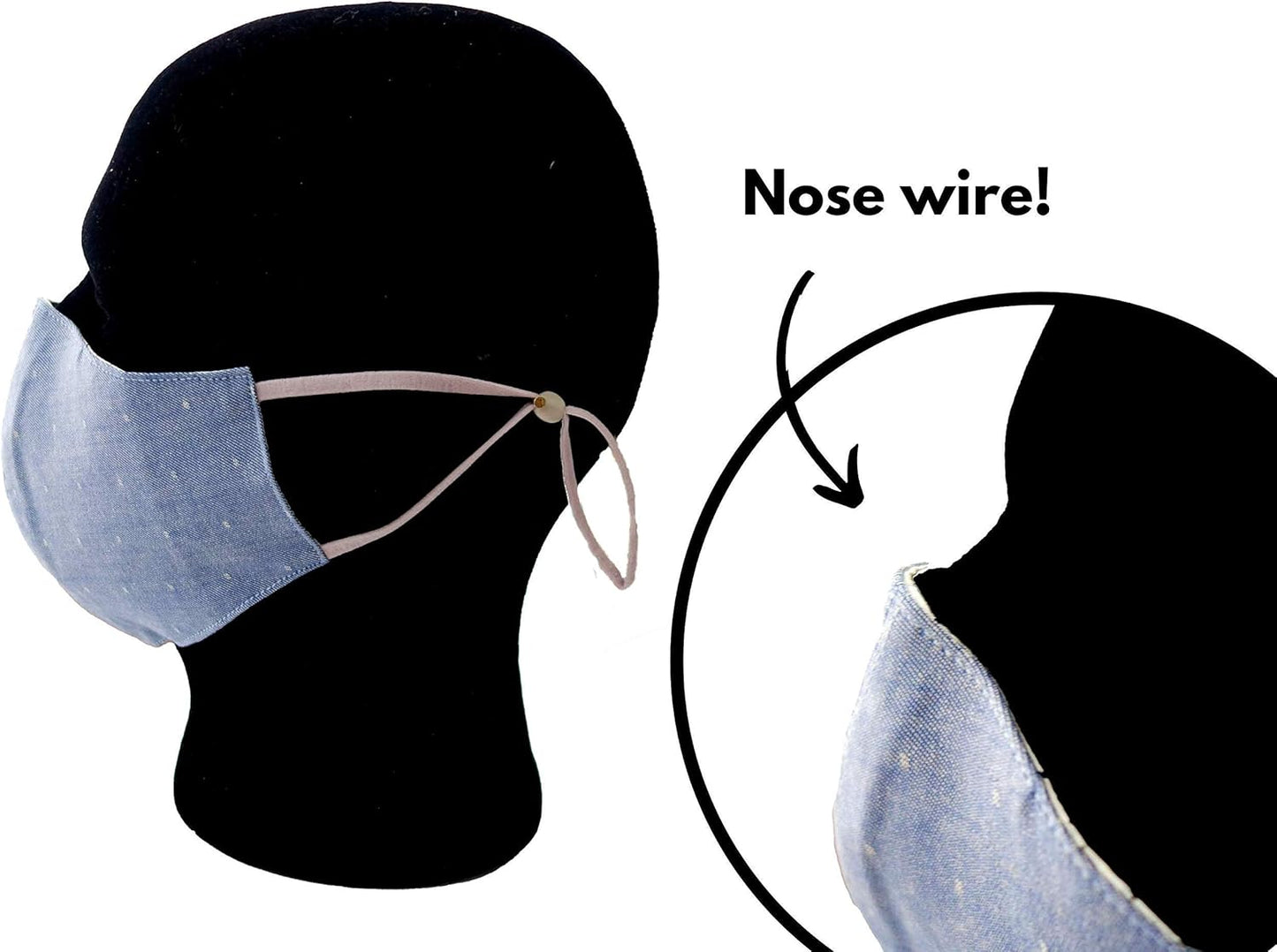 HOPE LOVE SHINE Face Mask Adjustable Filter Pocket Reusable Breathable Washable Cloth Mask Face Masks for Women Men - 4 Pack