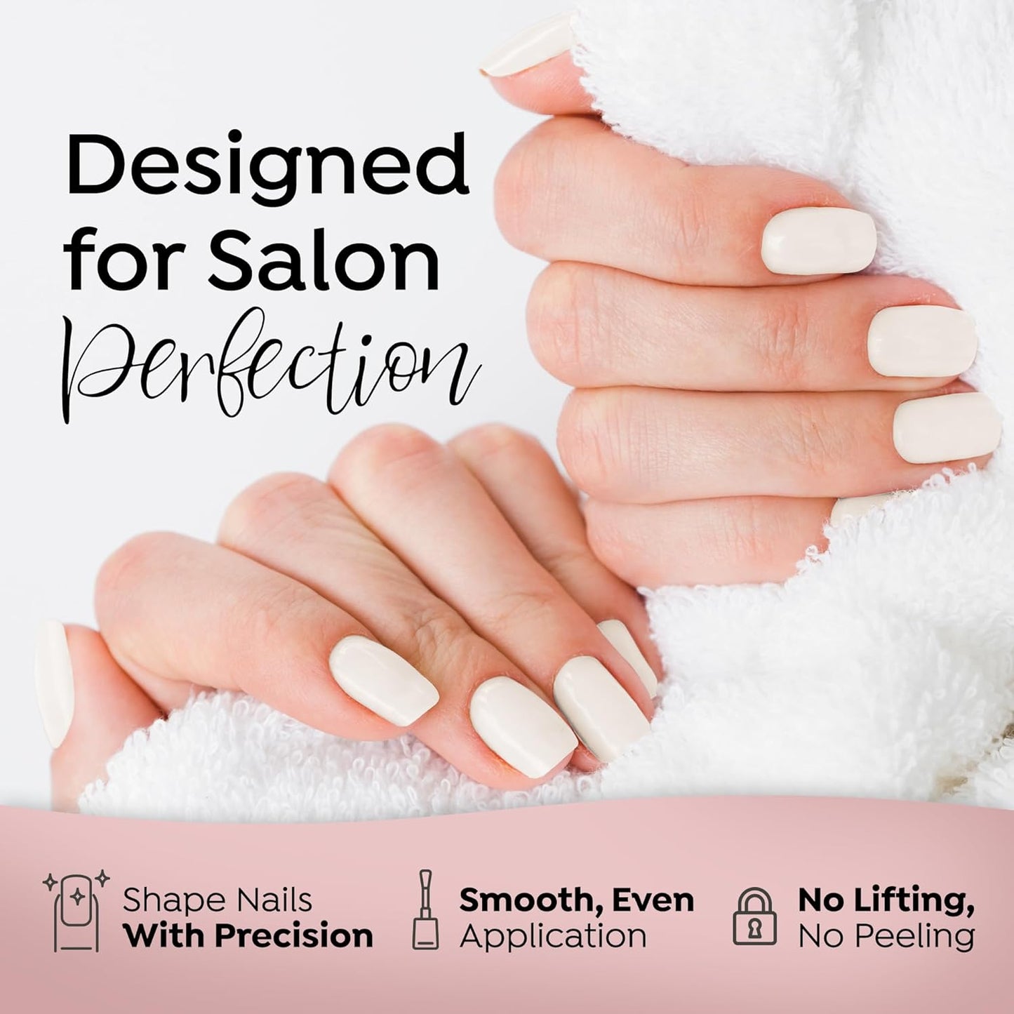 Tones Pro Acrylic Nail Powder, Sparkling Bright White (Opaque Off-White), (1.5 Fl Oz) - Long-Lasting & Non-Yellowing Polymer for Salon Quality Nail Extensions & 3D Art