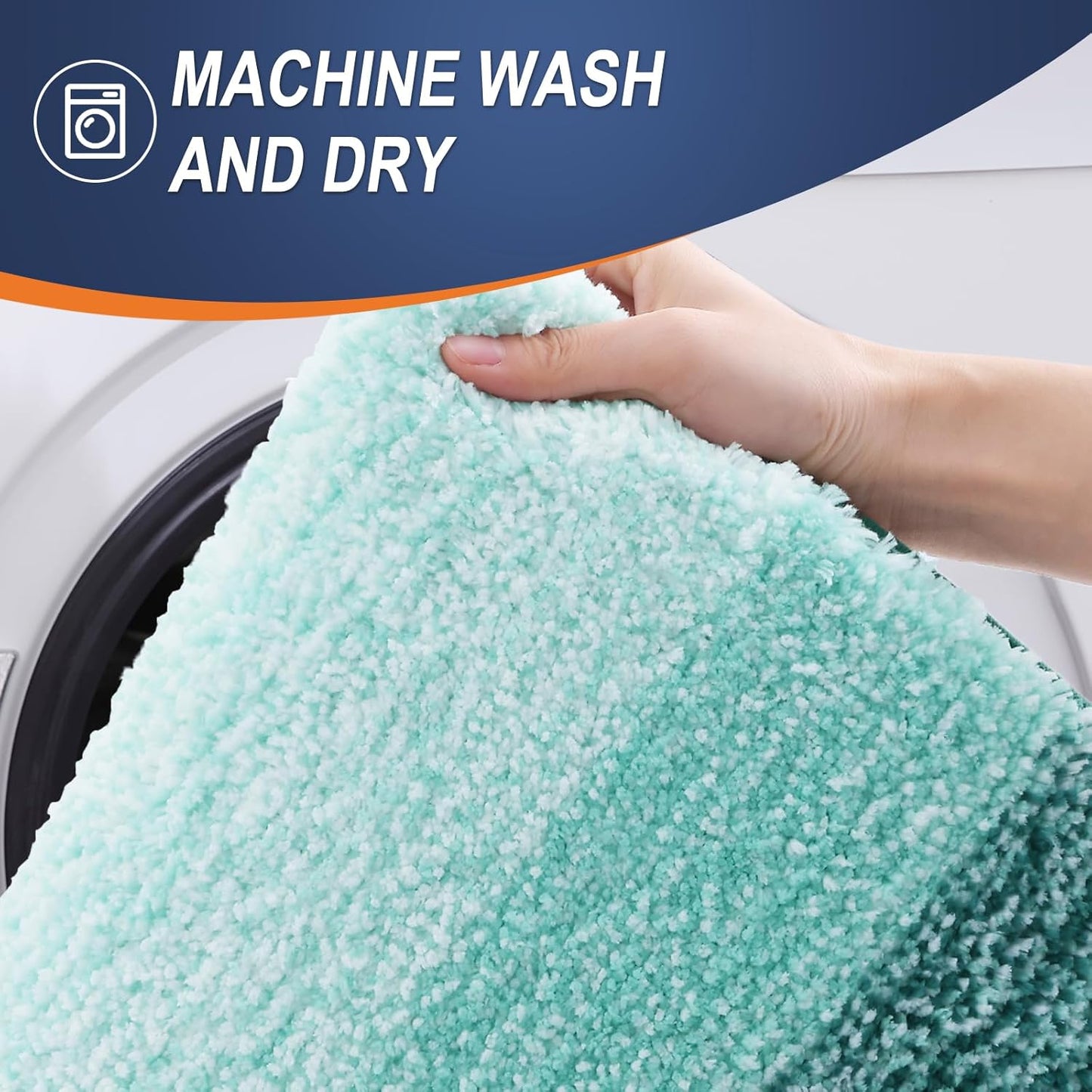 OLANLY Bathroom Rugs Mat 30x20, Extra Soft Absorbent Microfiber Bath Rugs, Rubber Backing, Quick Dry, Washable Bath Mats for Bathroom Floor, Tub and Shower, Home Decor Accessories, Blackish Green