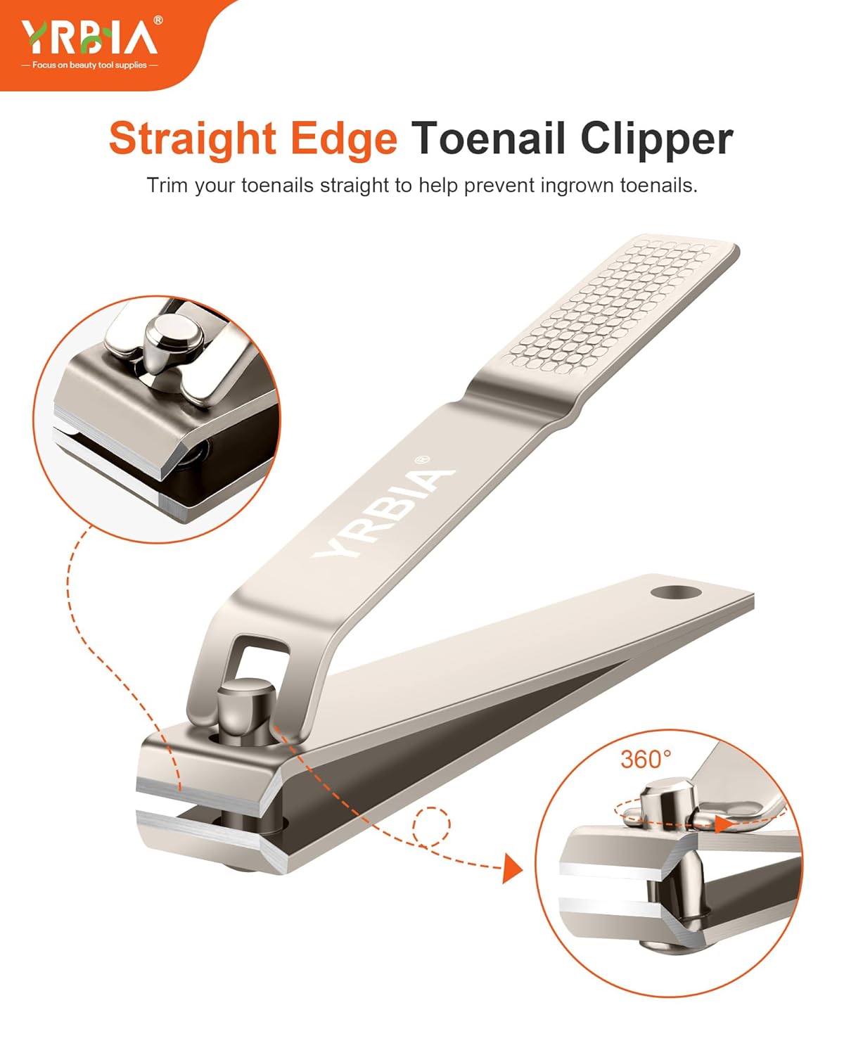 Nail Clippers with Glass Nail File, 4 Piece Ultra Sharp Nail Clipper Set, Professional Fingernail & Toenail Clippers Nail Cutter for Men and Women (Champagne)