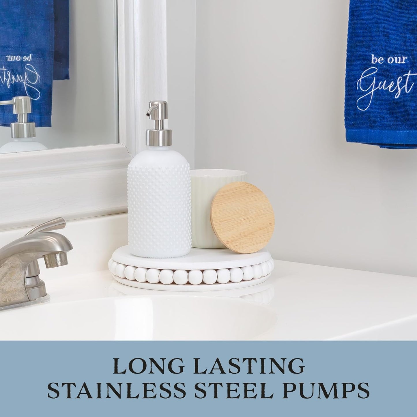 Cornucopia Brands Stainless Steel Replacement Lotion Pump Parts, 28-400 (6-Pack); Silver Metal Soap Dispensers Fit Standard 8oz/16oz Boston Round Bottles