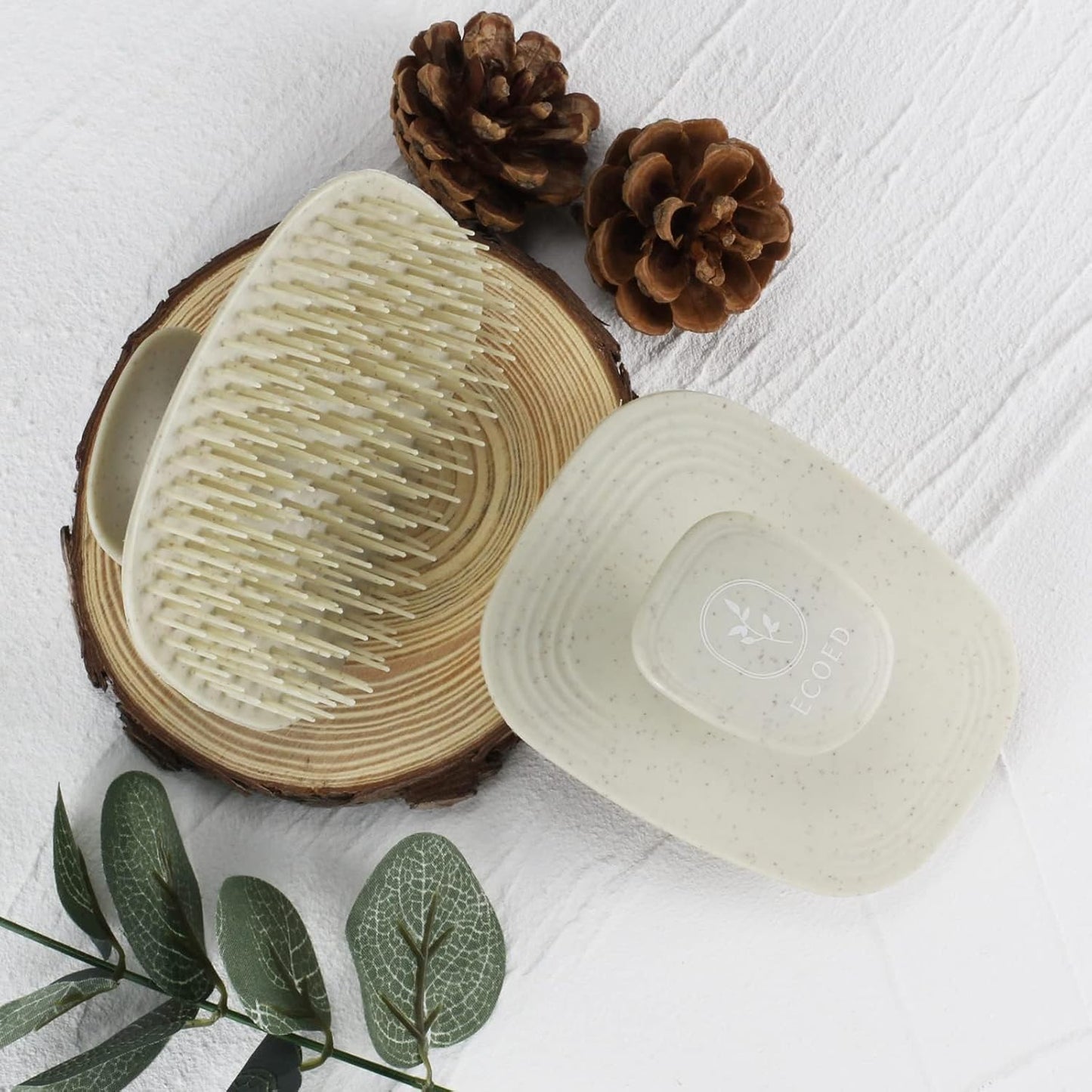 Scalp Massager Shampoo Brush,Scalp Scrubber for Dandruff Removal, Scalp Care Hair Brush Wet & Dry detangler for Men and Women. (Grey, 1pc- Soft for Short & Medium Hair)