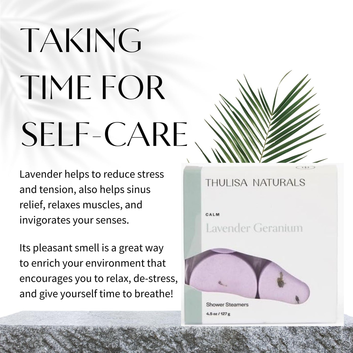 Thulisa Naturals Lavender Shower Steamers Aromatherapy | Organic Shower Bombs with Essential Oils | Self Care Christmas Birthday & Spa Gifts for Women & Men | Stocking Stuffers | 4 Pack