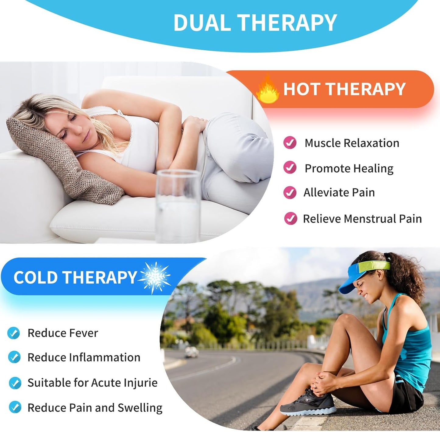 24 Pack Small Ice Packs for Injuries Reusable,Hot & Cold Gel Ice Packs for Face,Eyes,Neck,Wisdom Teeth,Headache,Allergies,Shoulder Pain Relief,Warm & Cold Compress for Boo Boos Kids (24Blue)