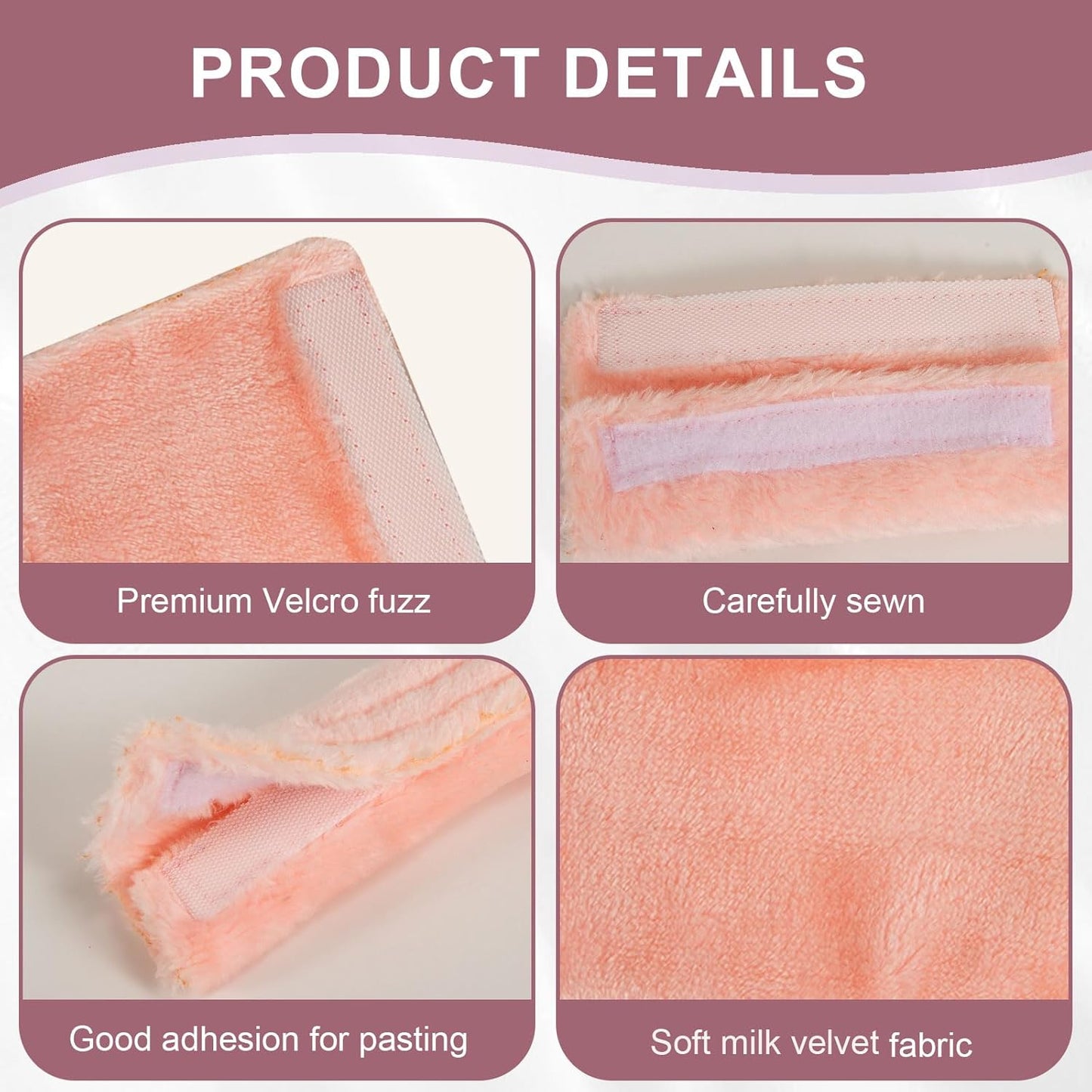 4 Pack Strap Covers Breathable Strap Cushions Work for Most Headgear Straps Can Reduce The Tracks On The Face Made of Soft Fabric Face Pads (Pink)