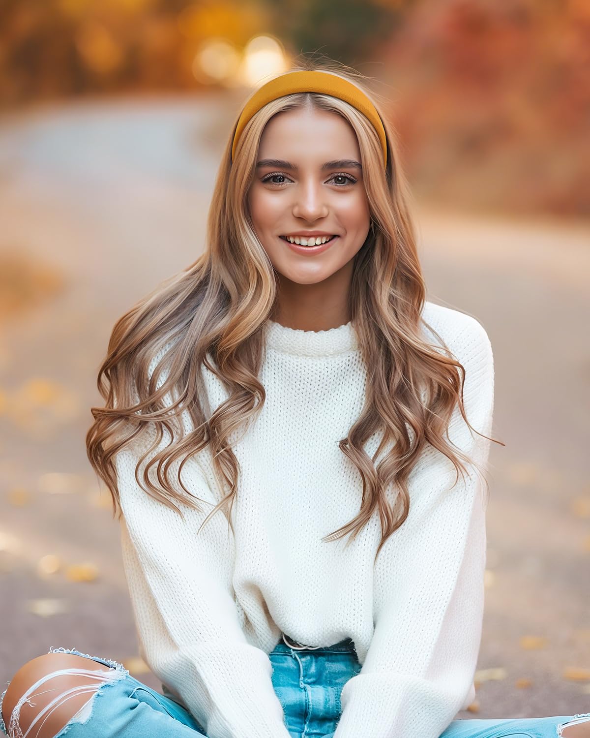 Headbands for Women - 1 Inches Wide Headbands - Solid Color Headband Fashion Hair Accessories- Trendy Women Girls Non Slip Fashion Hair Bands- Thick Elastic Hair Bands for Women's Hair 6PCS