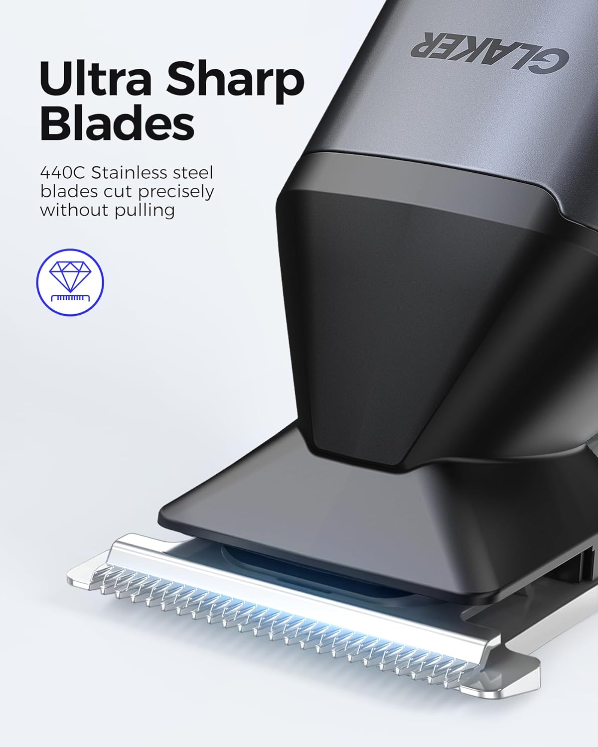 GLAKER Beard Trimmer for Men,Cordless Hair Trimmer,Electric Razor with Interchangeable Magnetic Attachments for Hair Body Facial Trimming,6 in 1 Men Gromming Kit with Storage Bag and Beard Bib Apron