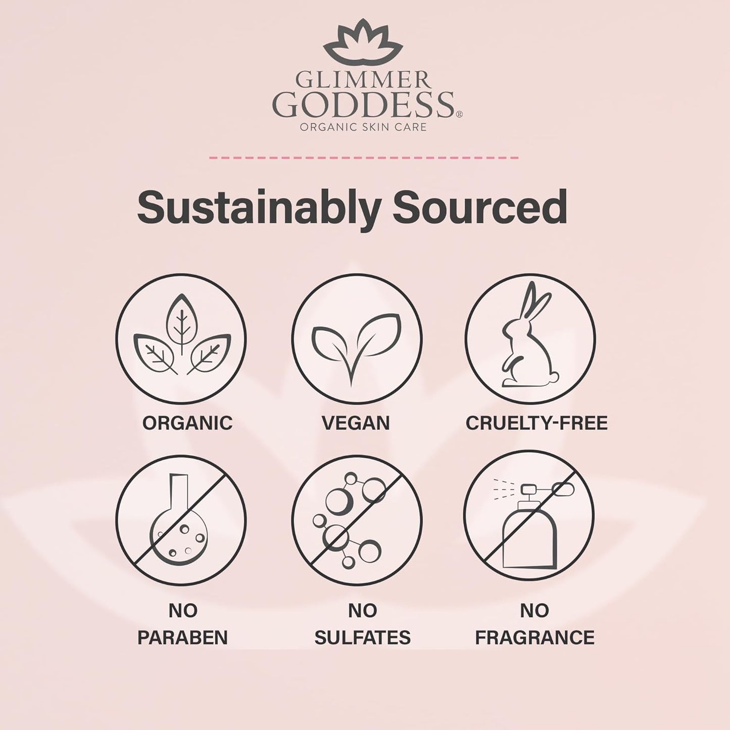 Glimmer Goddess Organic Whipped Body Butter for Women - Moisturizer Cream with Shea & Cocoa Butter, Almonds & Coconut Oil - Unscented, 8oz