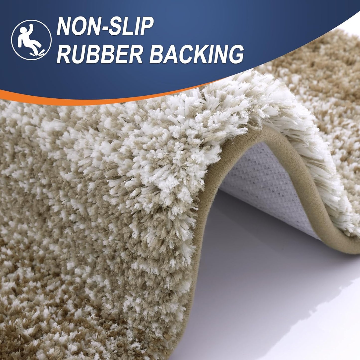 OLANLY Bathroom Runner Rugs 54x24, Extra Soft Absorbent Microfiber Bath Rugs, Rubber Backing, Quick Dry, Machine Washable Bath Mats for Bathroom Floor, Tub and Shower, Home Decor Accessories, Coffee