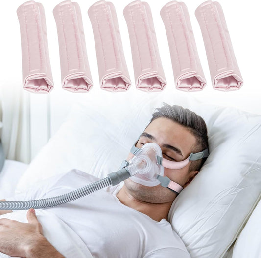 6 Pack Satin Strap Covers Breathable Strap Cushions Work for Most Headgear Straps Can Reduce The Tracks On The Face Made of Soft Fabric Face Pads
