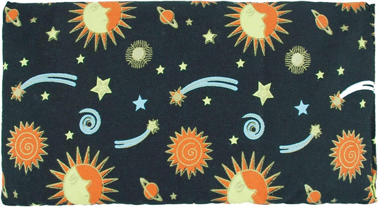 Nature's Approach Basic Herb Pack Rice Heating Pad Microwavable Reusable Heat Pack with Herbal Aromatherapy Fill, Freezer and Microwave Safe for Hot and Cold Therapy, Celestial Black