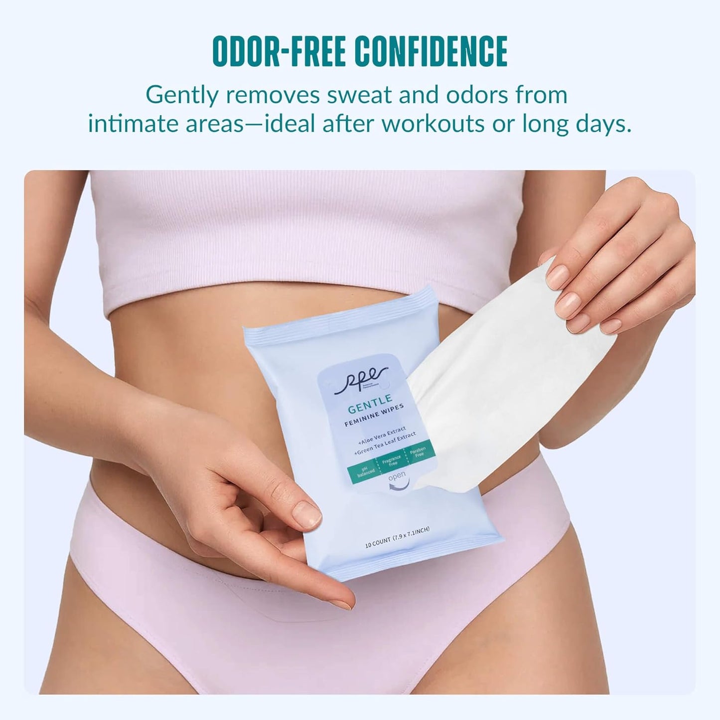 Large Feminine Wipes for Women, pH Balanced Soft Gentle Soothing Unscented Flushable Personal Hygiene Wipes for Intimate Period Care Portable to Go Sensitive Sanitary Wipes Travel (10ct, Pack of 20)