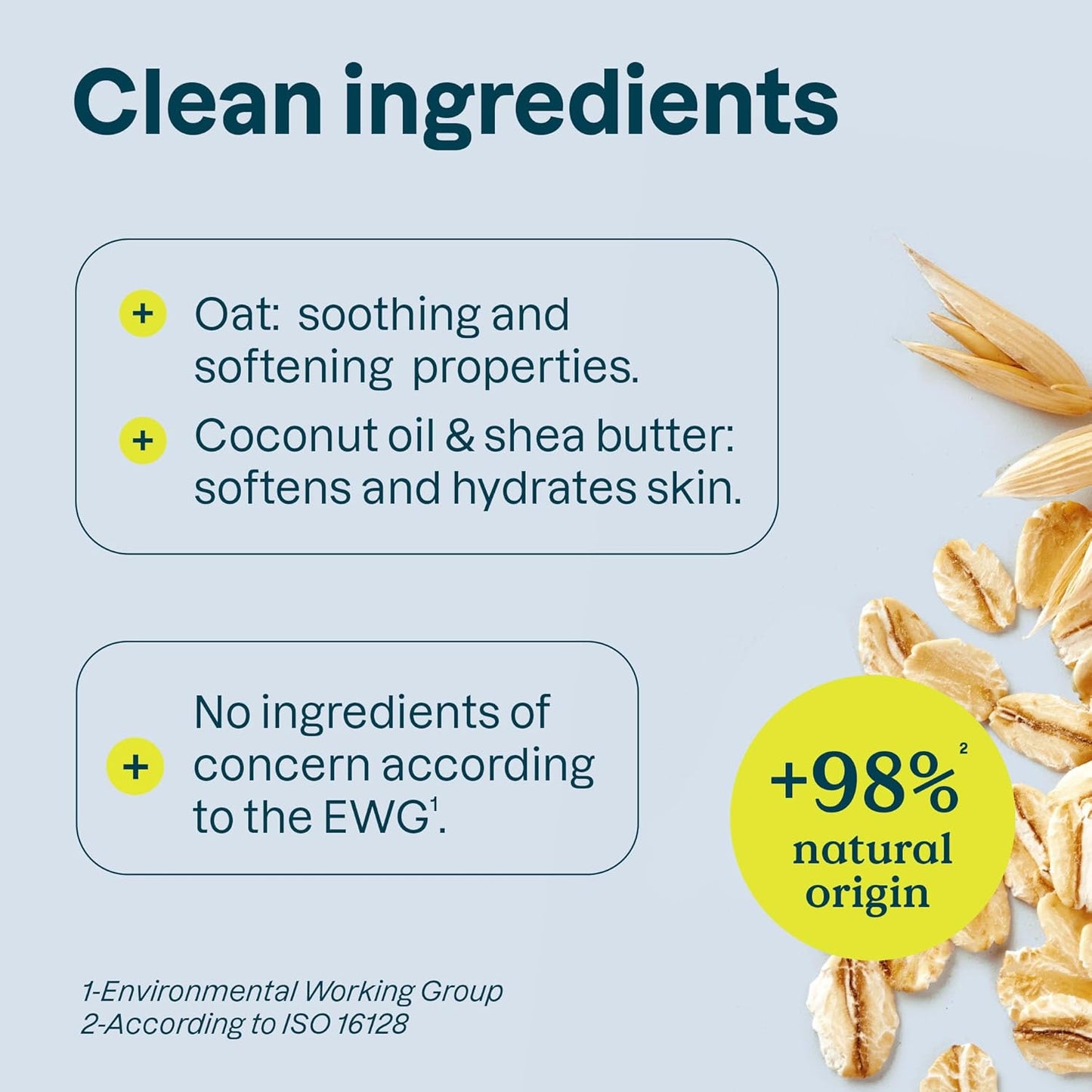 ATTITUDE Baking Soda Free Deodorant for Sensitive Skin with Oatmeal and Avocado Oil, EWG Verified, Aluminum Free, Plastic-Free, 3 Ounces