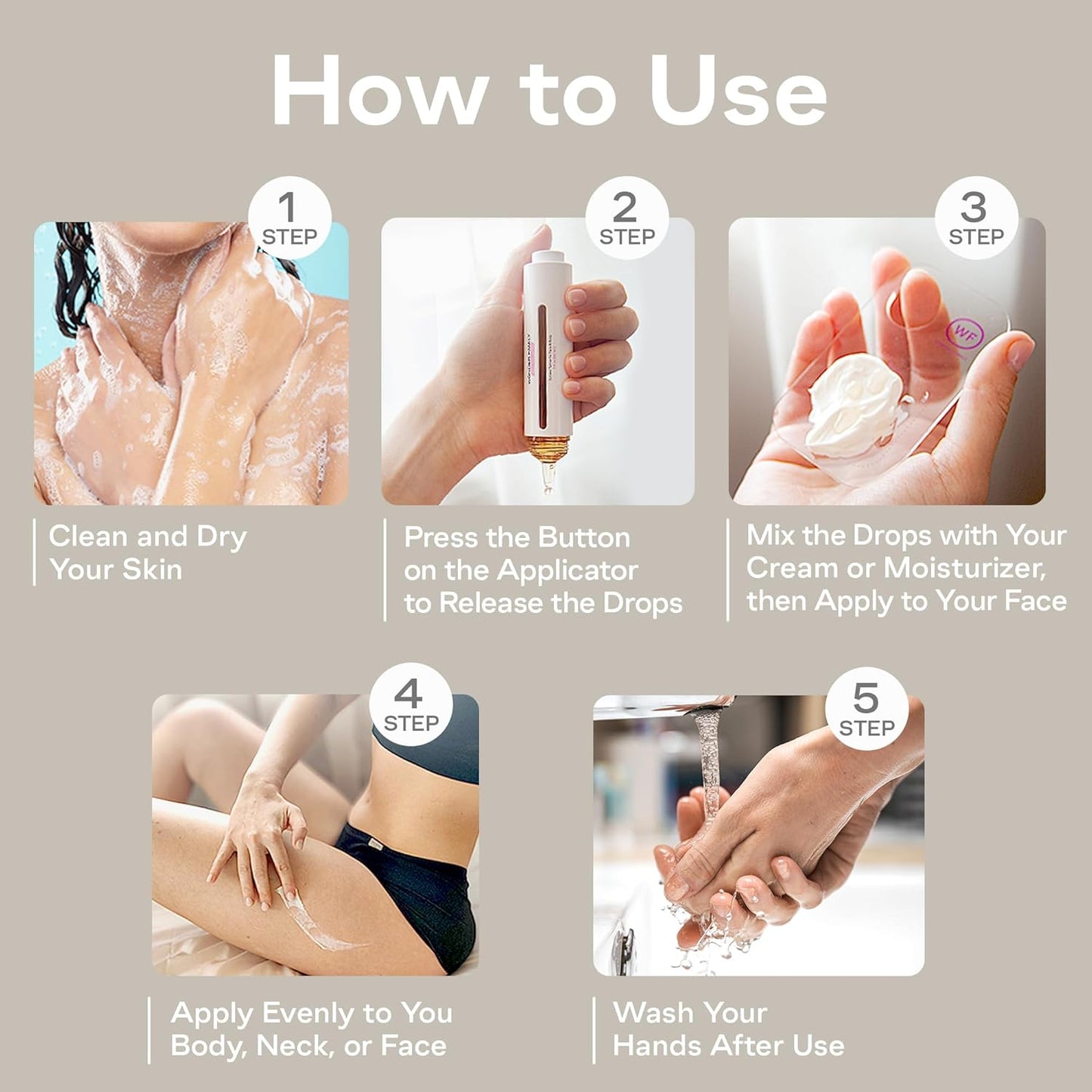 Self Tanning Drops Kit with Mixing Palette – Made in Korea with Natural Ingredients, Aloe Leaf Juice & Hyaluronic Complex Face & Body Non-Toxic, Fragrance-Free, Sunless Bronzing Glow – 1 fl oz