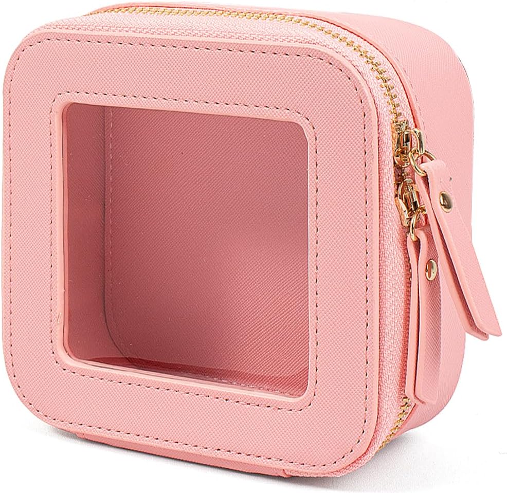 Travel Clear Makeup Bag Set, TSA Approved Cosmetic Bag Case with Zipper Portable Makeup Pouch Toiletry Bag Women Traveling Cosmetic Organizer Storage Bag Car Organizer Car Essentials for Women