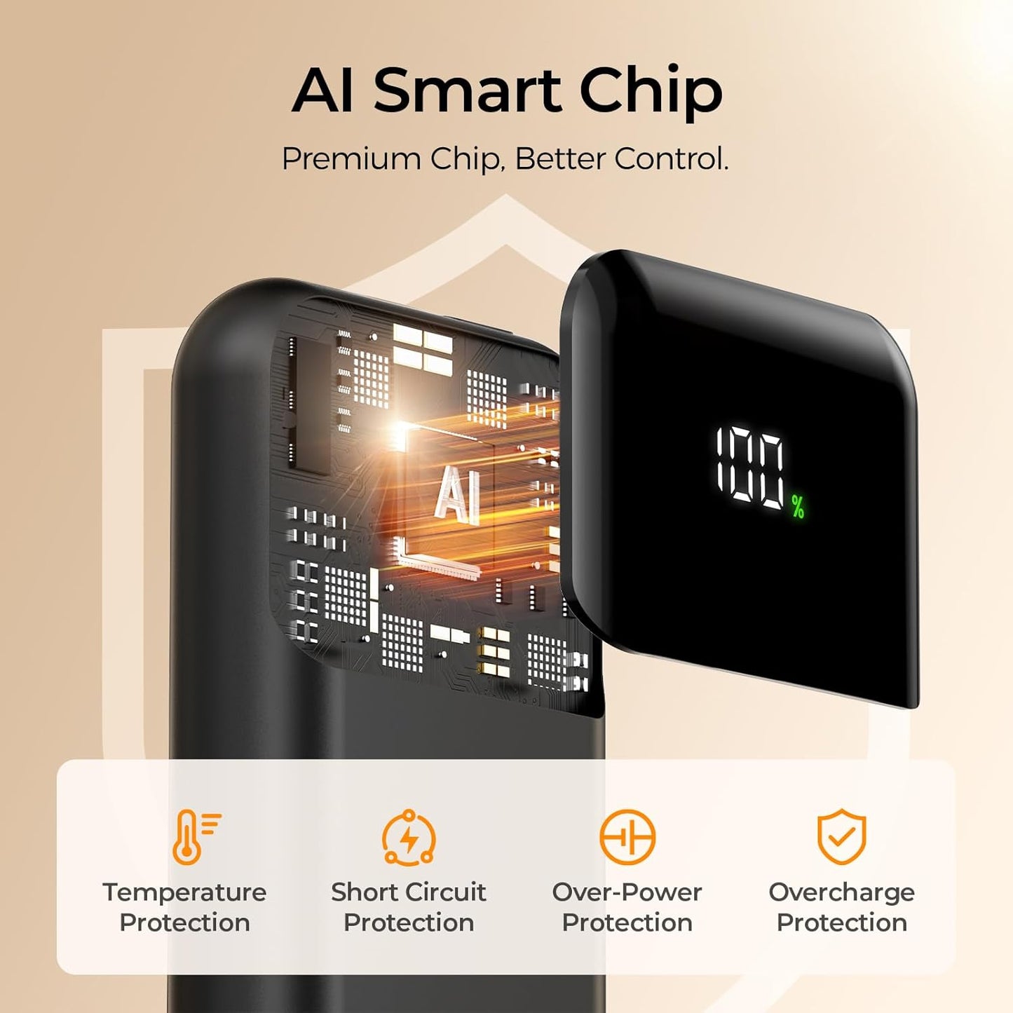 AI Hand Warmers Rechargeable 2 Pack, 4 Heat Levels (104–131°F), Real-Time Temp & Battery Display, Electric Hand Warmers, Fast Heating, Fits in Gloves/Pocket, Gifts for Women & Men