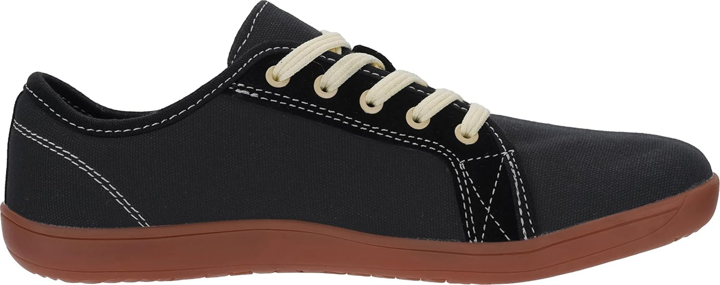 WHITIN Women's Canvas Barefoot Shoes | Wide Width Minimalist Sneakers | Classic Fit Low Top