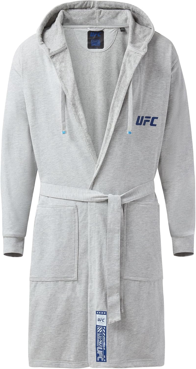 DudeRobe Men’s Hooded Bathrobe with Pockets, From Shark Tank, Soft, Comfy & Absorbent Cotton Robe for After Shower & Lounging