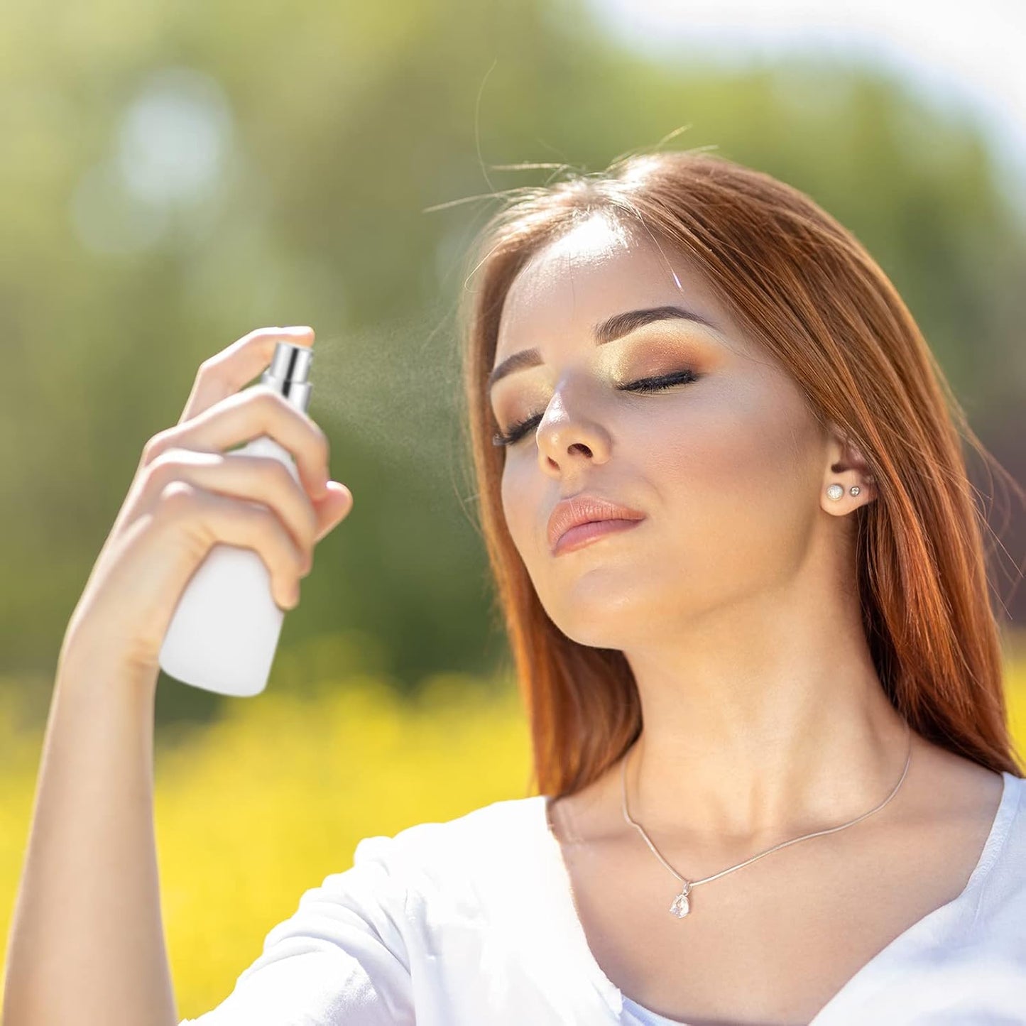 Roshtia 30 Pcs 3.4 oz/ 100 ml Silver Glass Spray Bottle Refillable Perfume Atomizer Clear Decorative Empty Bottles with Fine Mist Sprayer Pump for Face Body Travel