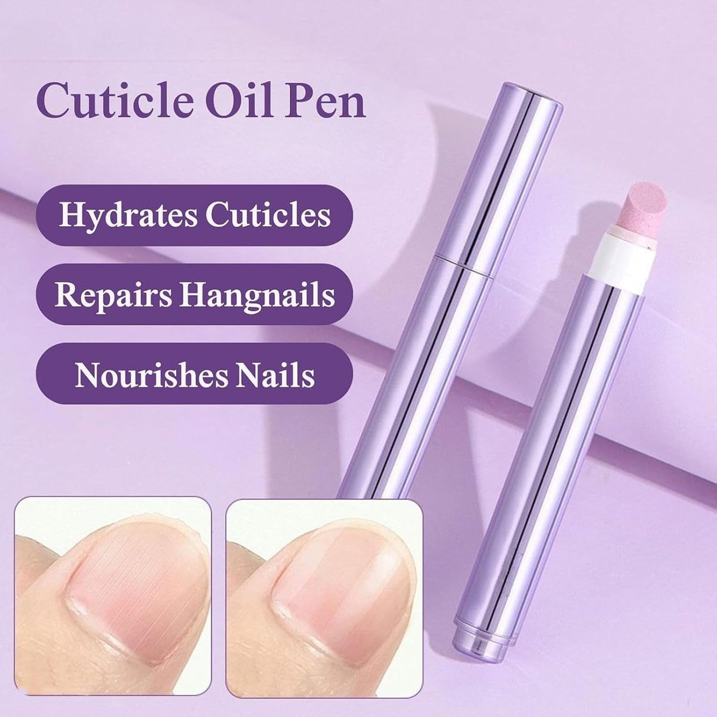 Upgrade 3-in-1 Nail Care Pen, 3-in-1 Cuticle Oil Cuticle Pusher Nail Oil Pen, Cuticle Oil Pens For Nails, for Moisturize Strengthen Brighten Nails Care (1pc)