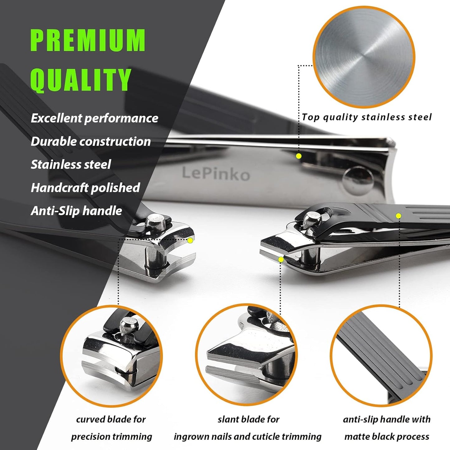 Heavy Duty Podiatrist Toenail Clippers for Thick and Ingrown Nails, Toe Nail Clippers Sets for Men Women Seniors, Stainless Steel 4PCS