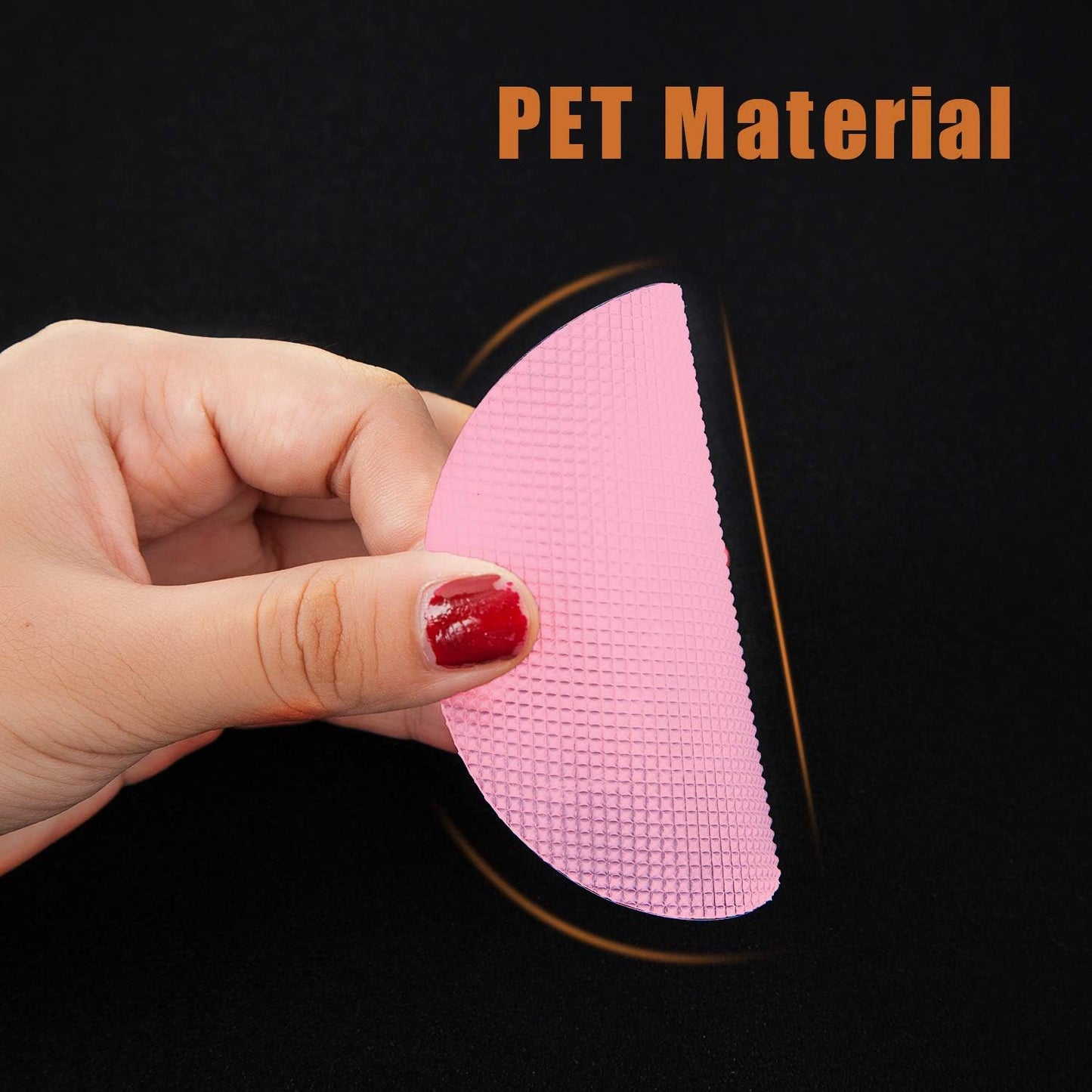 Non-Slip Bathtub Stickers, 24PCS Safety Bathroom Tubs Showers Treads Adhesive Decals Scraper (Pink)