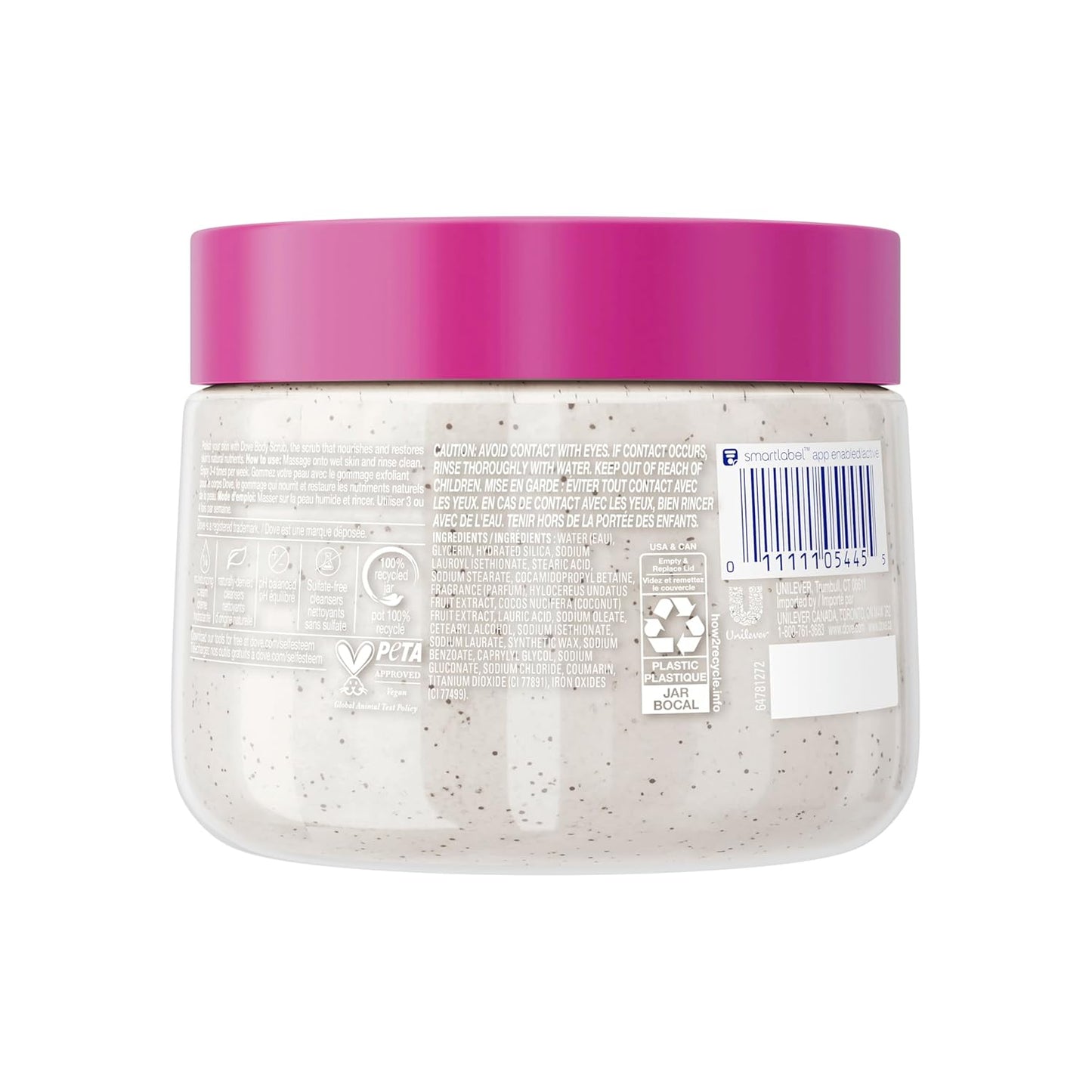 Dove Body Scrub Dragon Fruit & Coconut Cream Body Scrub Exfoliates and Deeply Nourishes for Smooth, Radiant Skin 15 oz