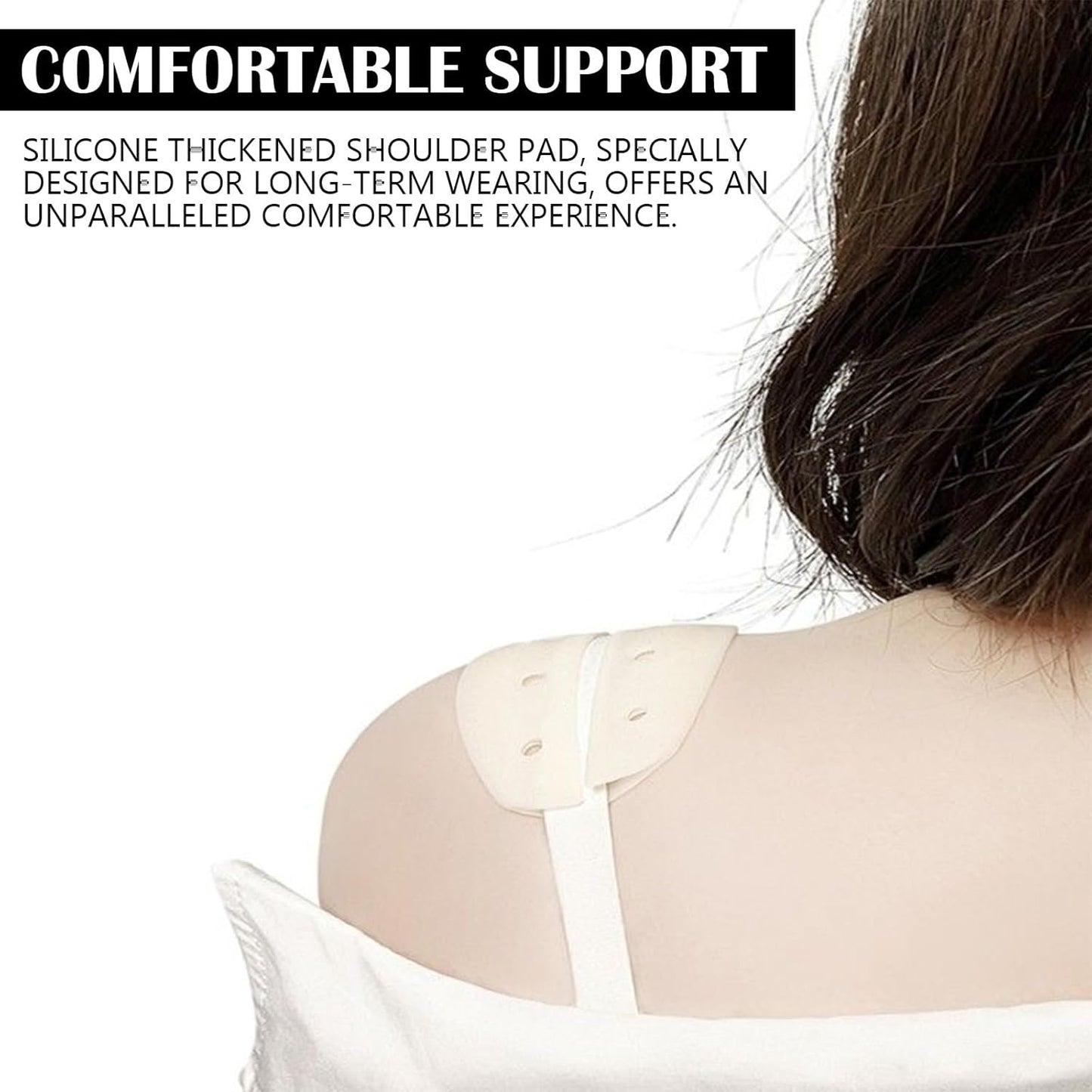 9 Pairs Bra Strap Cushion 3 Colors 2 Size Non-Slip Silicone Bra Strap Cushions Soft Gel Strap Holders to Prevent Slipping for Women and Girls