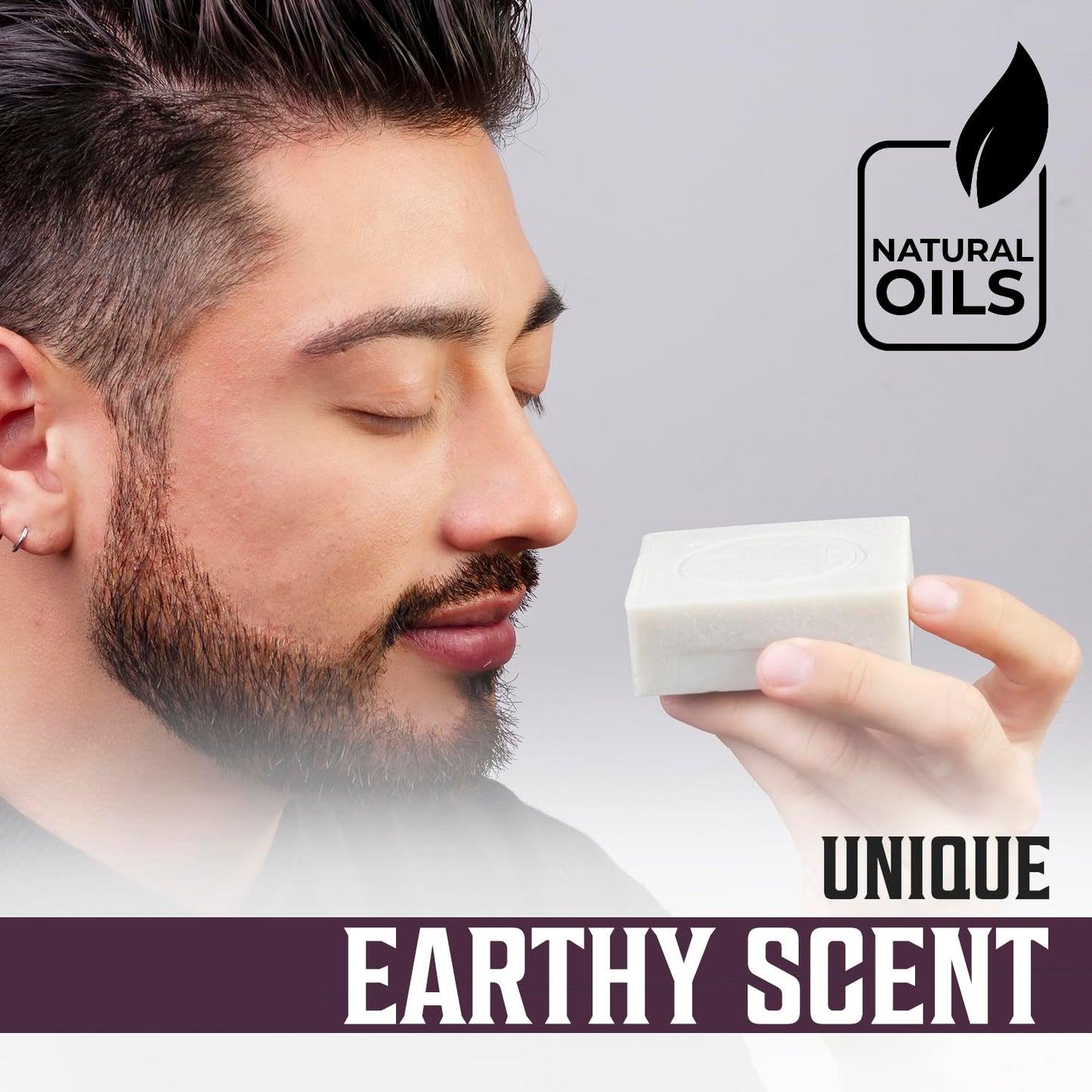 Viking Revolution Clary Sage Natural Soap for Men - Mens Soap Bar with Essential Oils Cold Pressed Bar Soap for Men - Nourishing Mens Bar Soap with Coconut Oil, Shea Oil, Almond Oil (2 Pack)