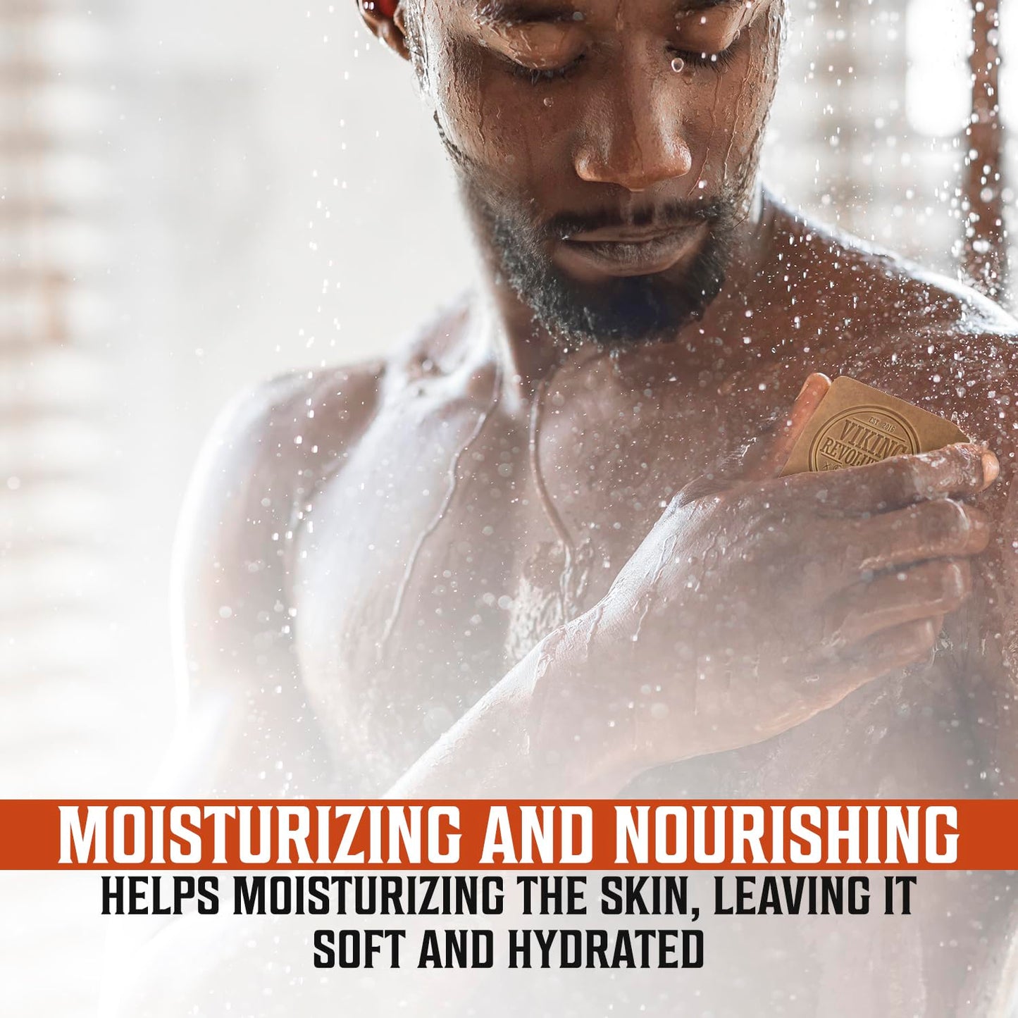 Viking Revolution Cedarwood and Pine Natural Soap for Men - Mens Soap Bar with Essential Oils Cold Pressed Bar Soap for Men - Nourishing Mens Bar Soap with Coconut Oil, Shea Oil, Almond Oil (2 Pack)