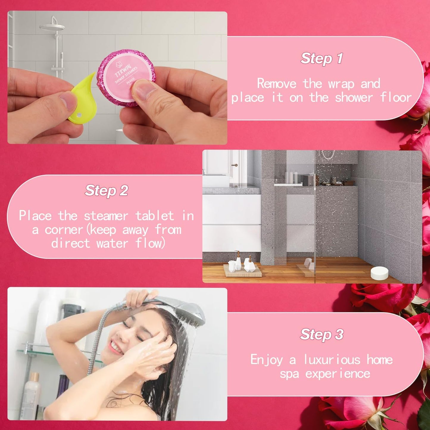 Shower Steamers Aromatherapy 30 Pack Shower Bombs with Natural Essential Oils, Home SPA Stress Relief Christmas Stocking Stuffers Birthday Gifts for Women Mom Men Self Care Relaxation