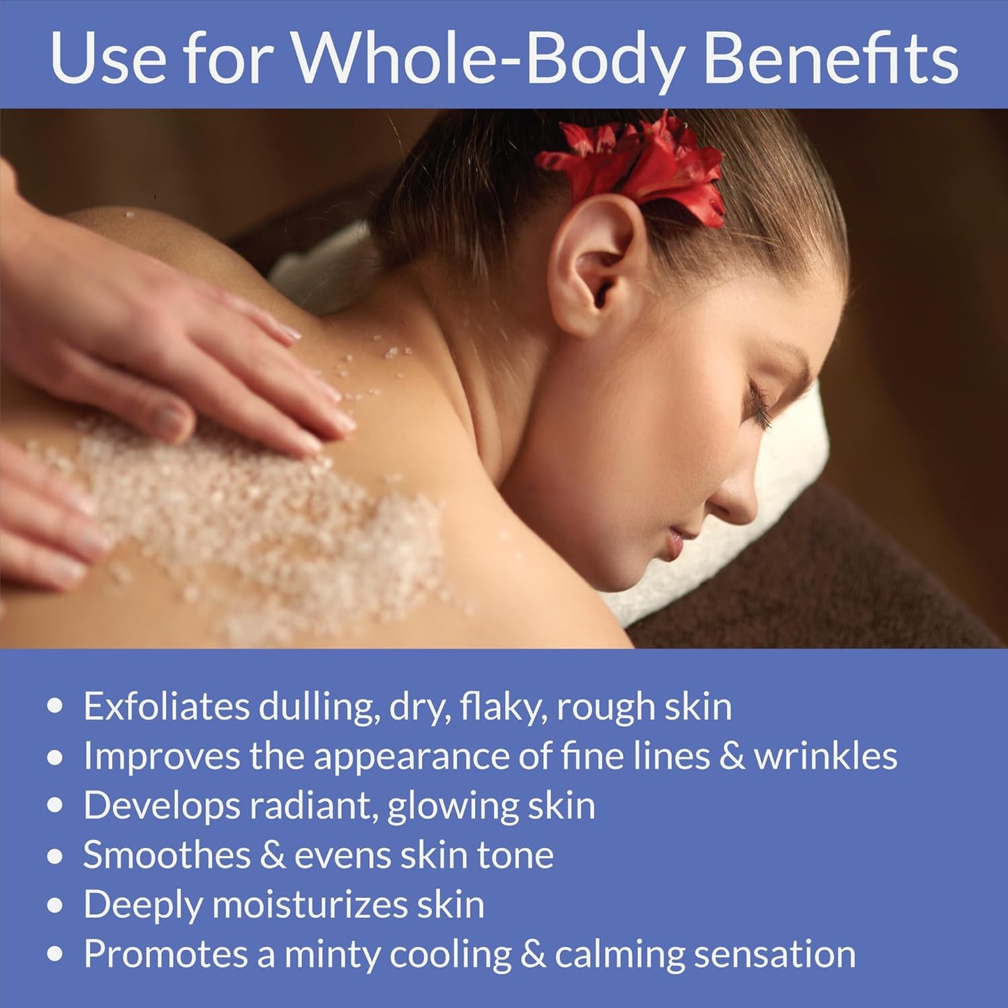 Organic Fiji Whole Body Scrub - Infused with Coconut Oil, Exfoliating Sea salt Scrub for Smooth and Soft Skin, Exfoliates & Restores Skin's Natural Biosphere, Peppermint 20 oz