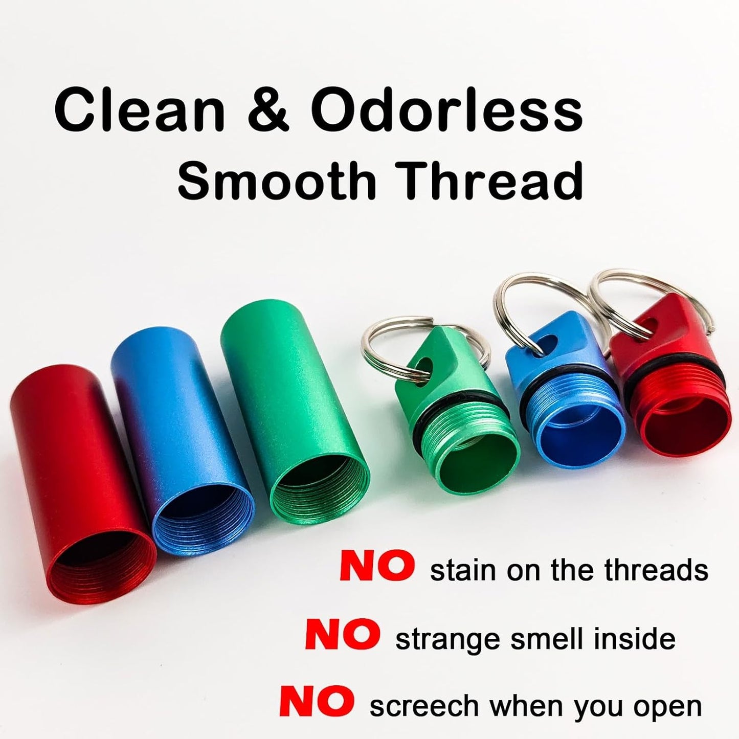 Small Pill Organizer Box Waterproof Keychain Pill Holder Portable Travel Pill Container Metal Case with Keyring for Outdoor Camping Travel