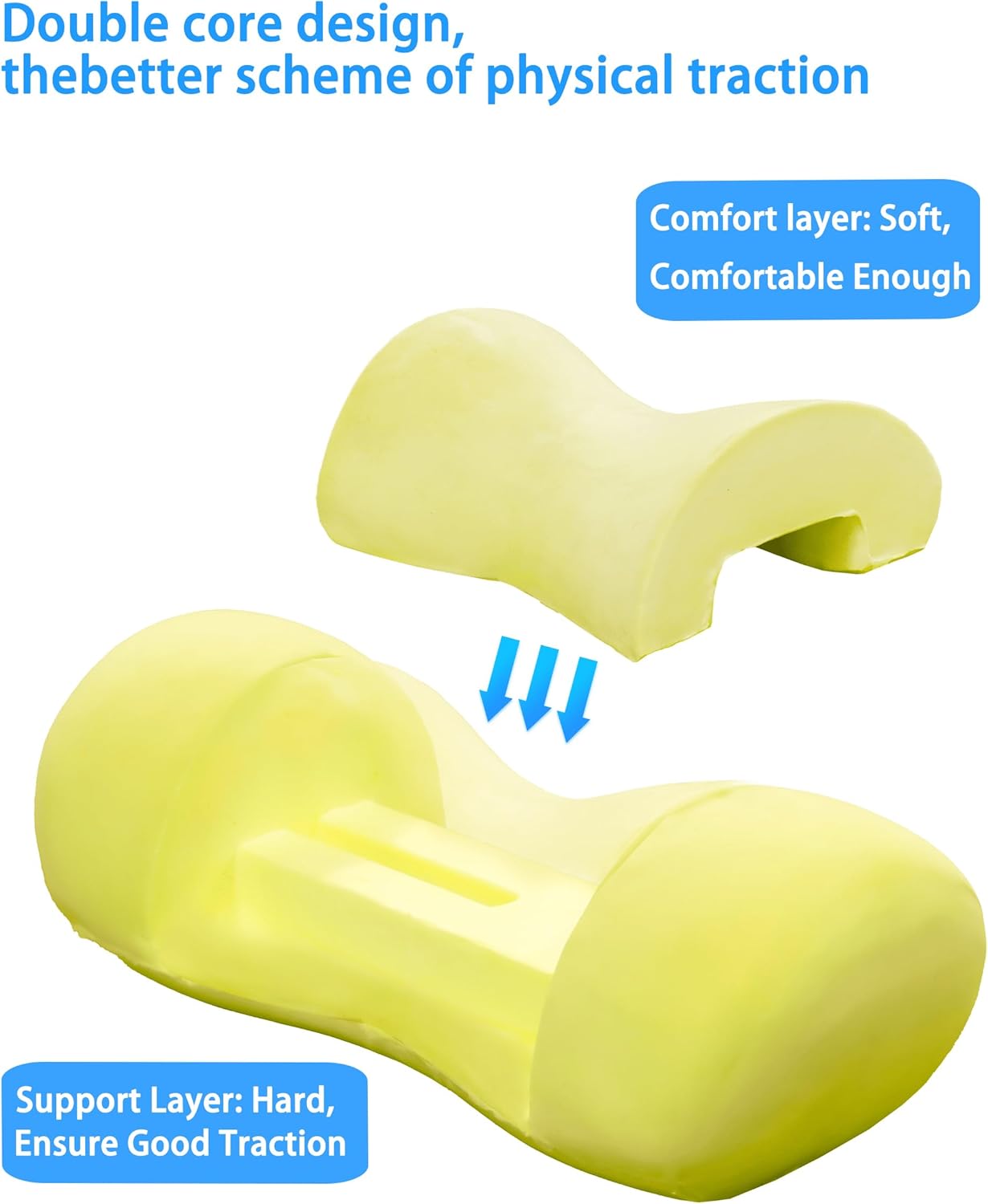 Bespilow Small Neck Roll Pillow,Say Goodbye to Neck Pain, Cervical Memory Foam Pillow for Tension Muscle Relief, Contour Support, Shoulder Pain Relaxer with Breathable Pillowcase, Odorless