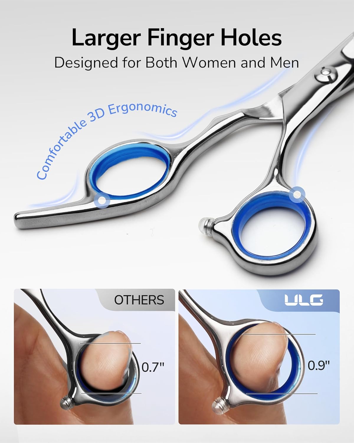 ULG Hair Cutting Scissors Thinning Shears Kit Professional Hairdressing Texturizing Salon Razor Edge Scissor Barber Kit1 Pro