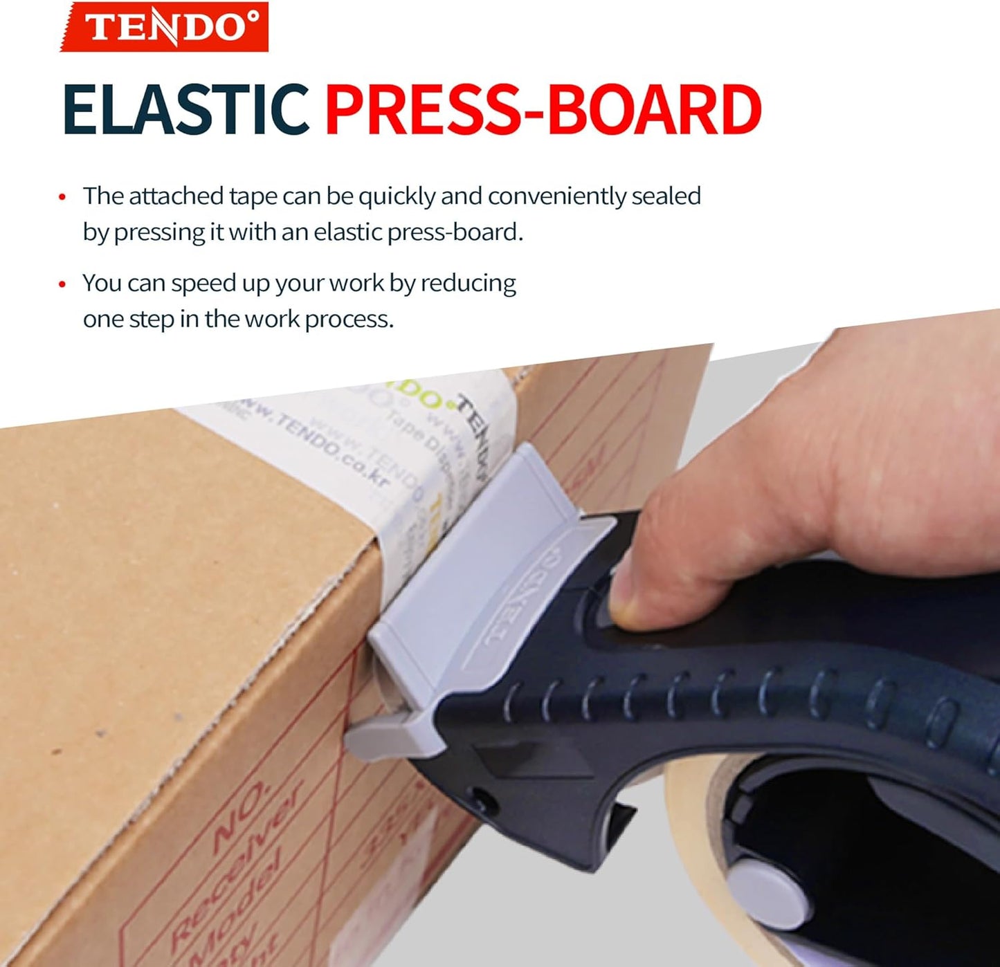 TENDO° SY-223 Tape Label Dispenser: Ergonomic, Economic, Environmental Solution with 10° Sloped Blades, Compatible with 1.77-2'' Tapes
