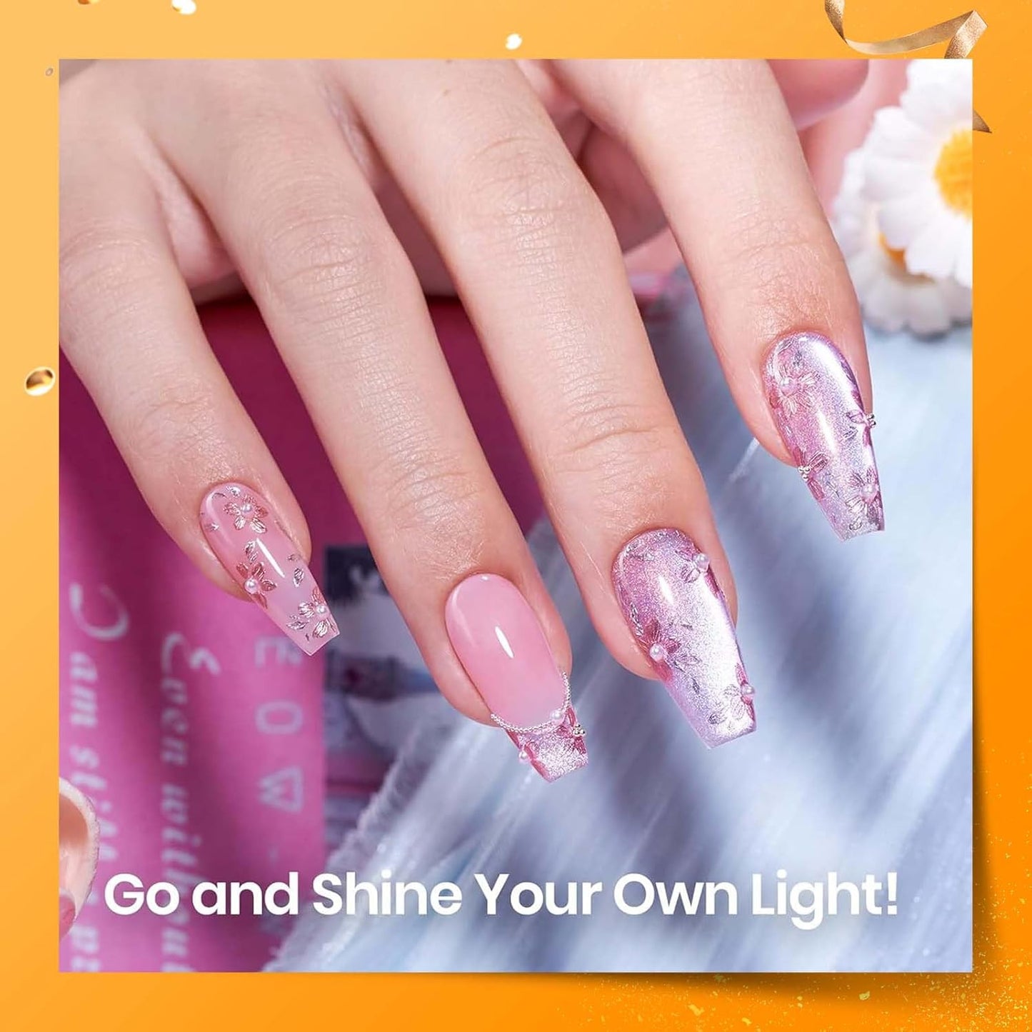 Beetles Top Coat Base Gel & Nail Glue Set-3Pcs No Wipe Top Coat Gel Nail Polish & Base Coat with 9 In 1 Nail Glue Shine Effect Long Lasting Soak Off Uv Light Lamp Diy Fall Nail Gifts for Women & Girls