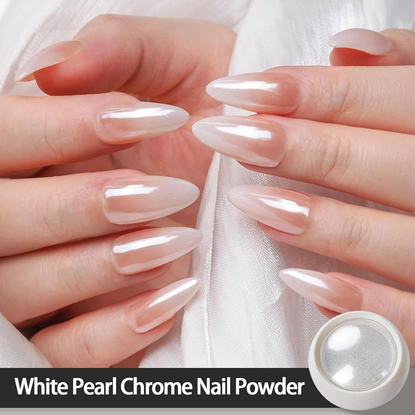 FANDAMEI Nail Decorations For Nail Art, Nail Art Kit, Nail Design Kit, Nail Brushes, Rhinestones For Nails, Nail Stickers, Pearl Chrome Nail Powder, Chrome Powder For Nails, Nail Design Tools, White