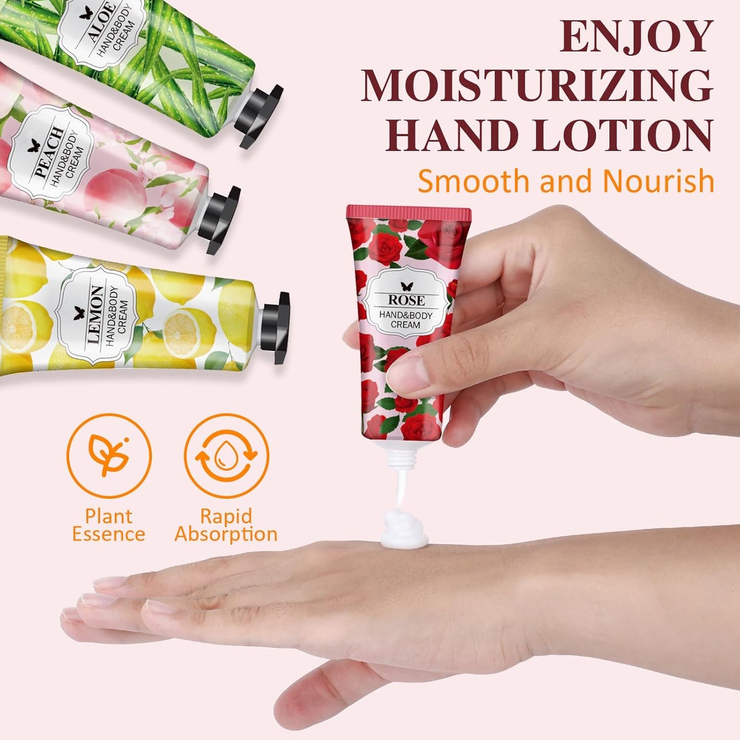 56 Pack Hand Cream Gifts Set, Stocking Stuffers for Women, Bulk Hand Lotion Travel Size for Dry Cracked Hands, Mini Hand Lotion for Christmas Gifts, Bridal Shower Favors and Small Gifts for Women