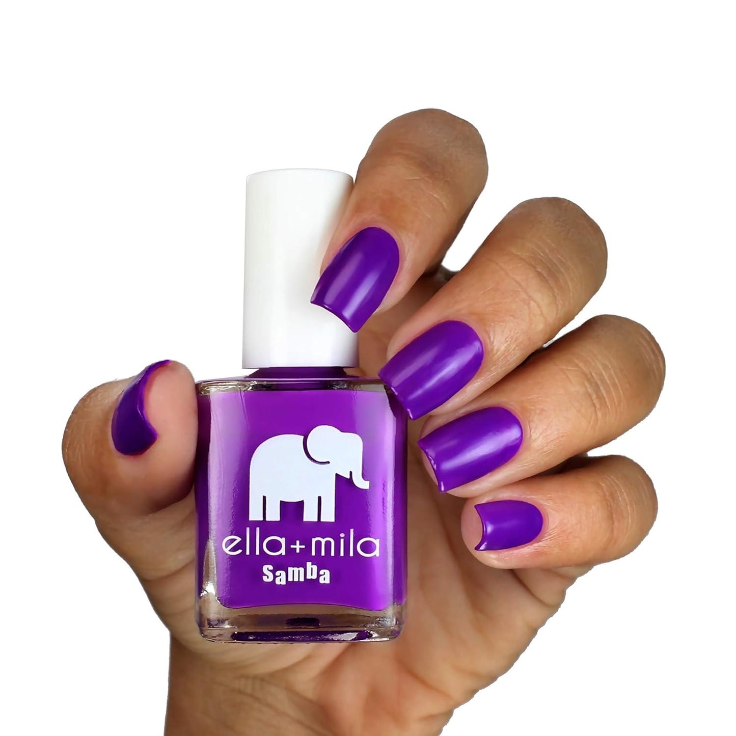 Ella+mila Professional Quick Dry Long-Lasting & Chip-Resistant Nail Polish - Samba Collection Purple Reign - 0.45 fl oz